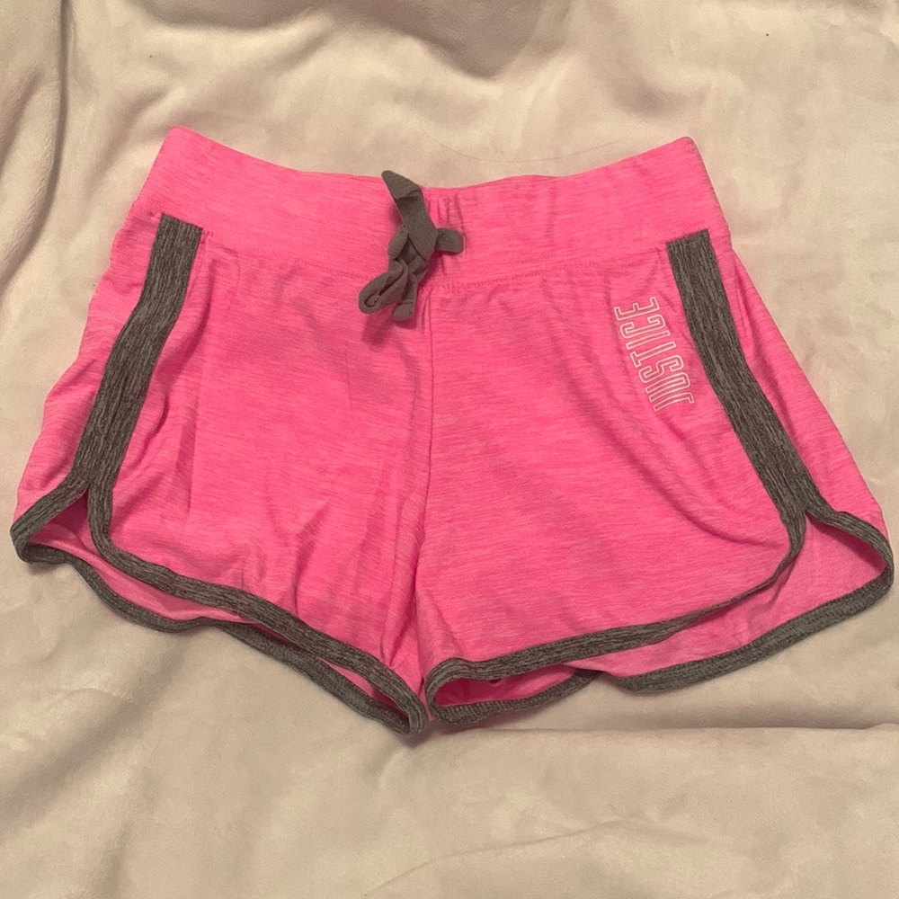 Heathered Pink/Gray Justice Girls Shorts